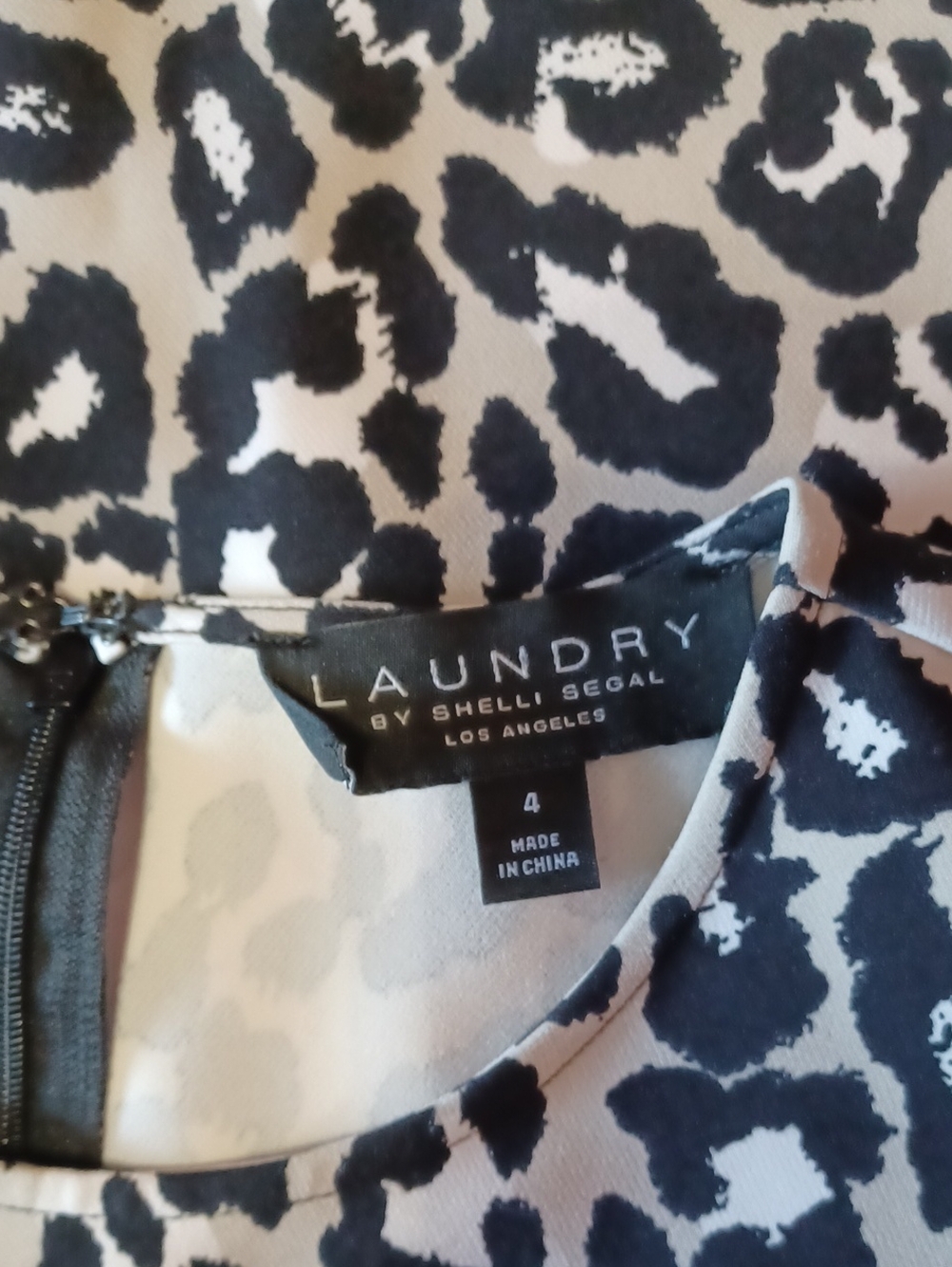 Laundry By Shelli Segal Leopard Print Ruffle Sleeve Mini Shift Dress Size 4 - Picture 2 of 14